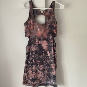 BILLABONG Tie Dye Pencil Dress with Cut outs